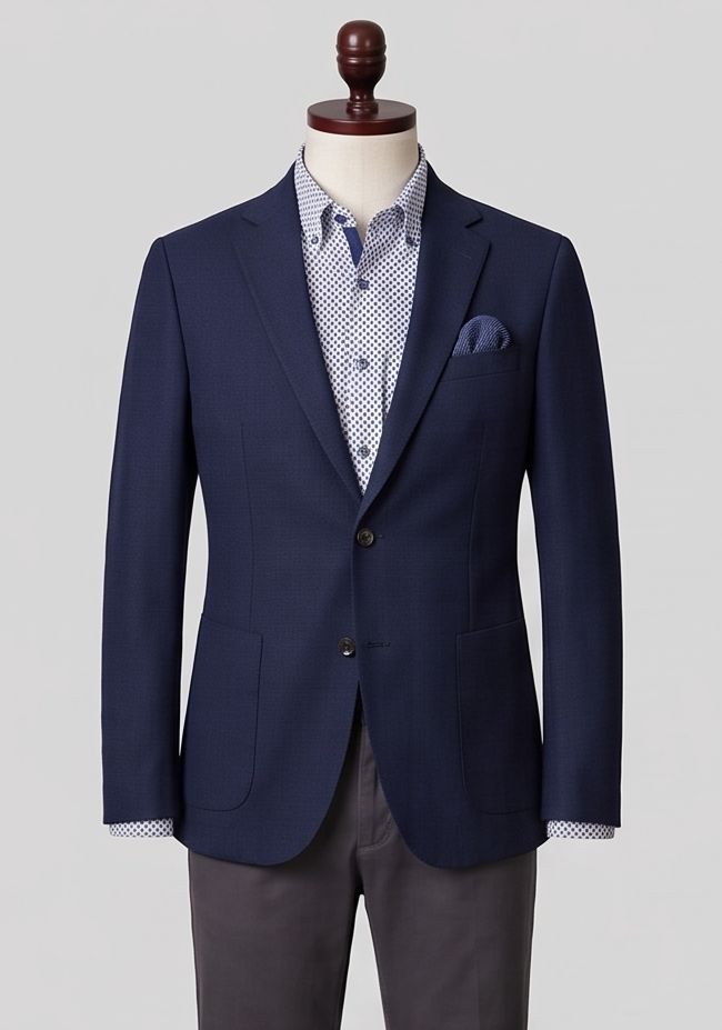 Navy Hopsack & Chinos